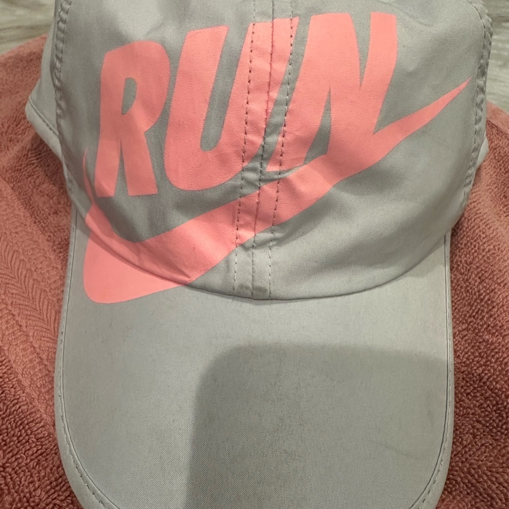 Nike Gray and Pink Women's Hat